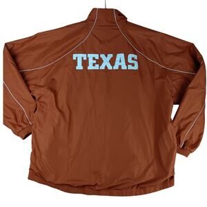Vintage Champs Quarter Zip Performance Windbreaker Men XL Orange Texas Longhorns